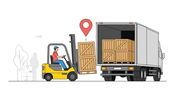 Forklift Loading Goods Into Truck 600nw 2658154909